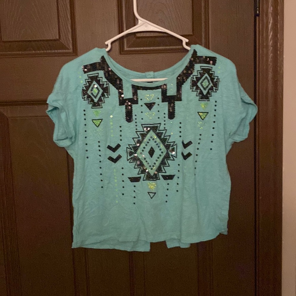 Justice Girls Size 20 Blue Top